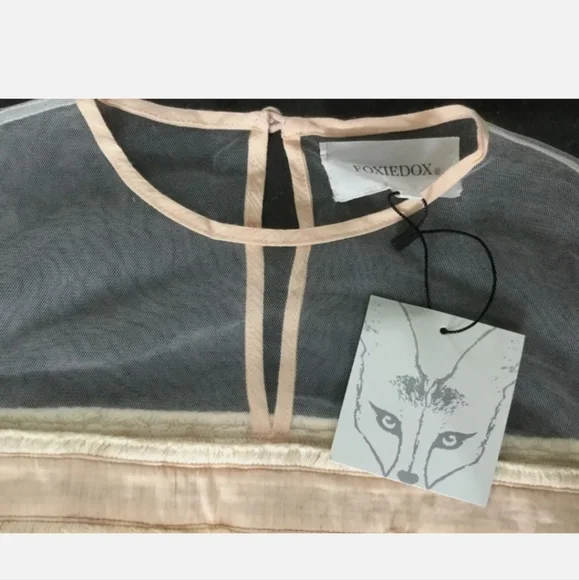 NWT Foxie Ladies XS UK 6/8 Sheer Cream & Pink Floral Lace Dress 👗 - Picture 4 of 7